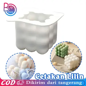 Cetakan Lilin Silikon DIY Silicone Candle Mold 3d Cetakan Lilin Aromaterapi