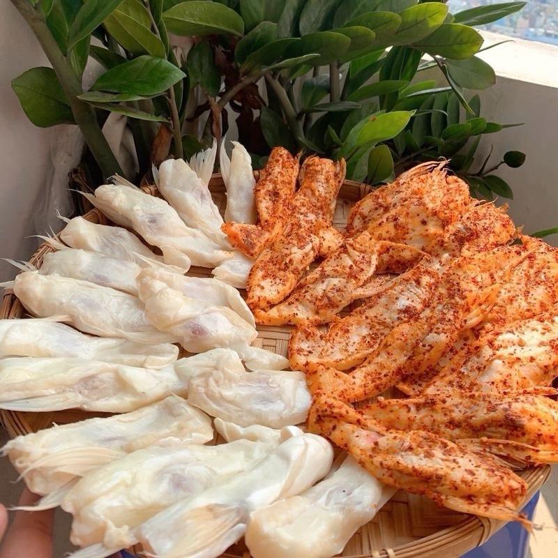 2kg combo Food Ức mỡ cá dứa ( cá basa ) 1kg+ ức mỡ cá dứa ướp 1kg,KHÔNG HỢP KHẨU VỊ MIỀN TRUNG VÀ BẮC  ( vị mặn vừa ăn) (—TRẮNG + ĐỎ—2kg) khô bụng