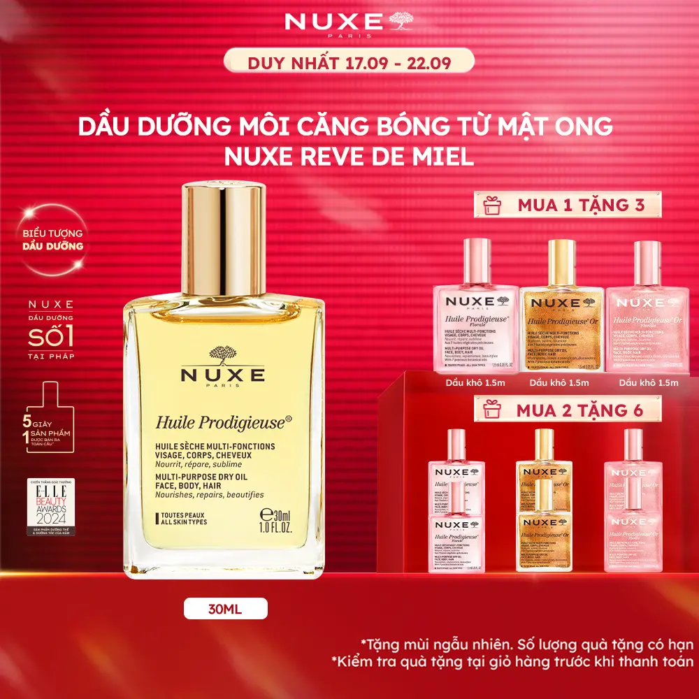 Dầu dưỡng khô đa năng Nuxe Huile Prodigieuse Multi-Purpose Dry Oil 30ml