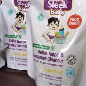 Sleek Baby Bottle Nipple &Accessories Cleanser  450 Gram with Concentrate