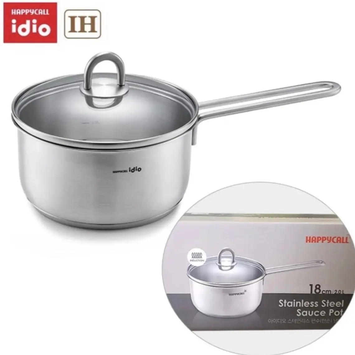 Happycall IH Stainless Steel 18 cm Saucepan