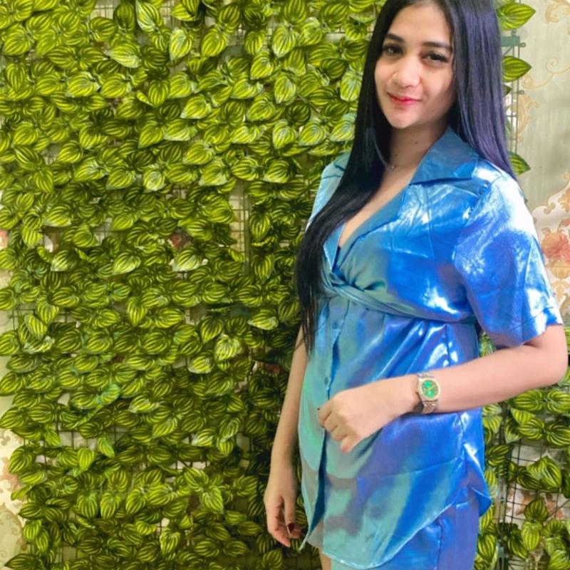 Setelan satin  Wanita Celana Panjang 2