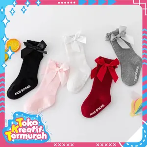 TKT-(COD) Kaos Kaki Anak Panjang 6821 Kaos Kaki Bayi Model Pita Kaus Kaki Anak Perempuan Panjang Baby Socks Kids Cute Unik Anti Slip Import