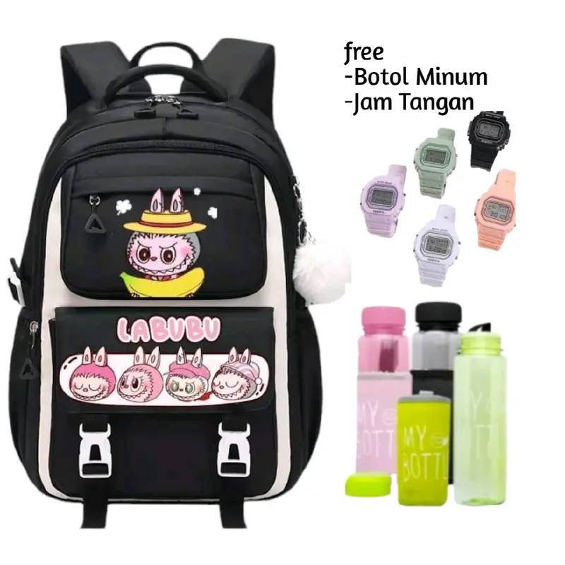 Tas Ransel Anak Perempuan Tas Ransel Anak Sekolah Tas Ransel Anak Karakter LABUBU 3