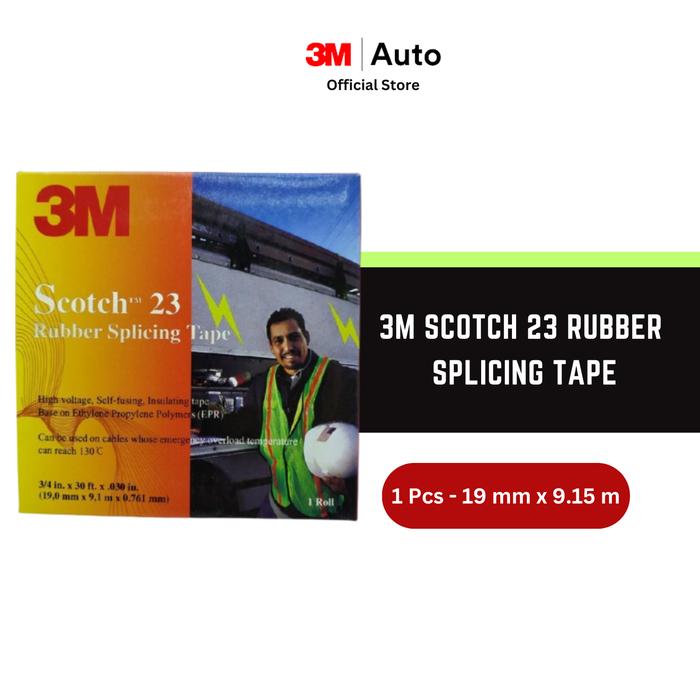 Gambar 3M Scotch 23 Rubber Splicing Tape Selotip Isolasi Kabel Listrik Hitam dari 3M Automotive Kab. Bekasi Tokopedia