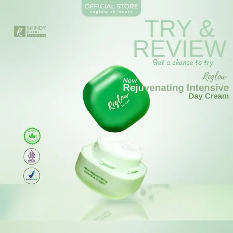 Reglow Rejuvenating Intensive Cream Siang Malam by dr.Shindy Putri 15 g Perawatan Berjerawat Melembutkan Mencerahkan Wajah Kusam Berminyak Pencerah Aging Hitam