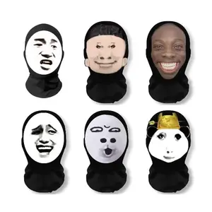 Topeng Wajah Ugly Lucu Multifungsi untuk Prank & Masker Motor Bahan Jaring Mesh Transparan dan Ringan Cocok untuk Pesta Halloween atau Foto Unik