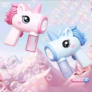 (MMTOYS) Mainan Anak Mesin Gelembung Karakter Anak Anak dengan Efek Cahaya 20 Lubang untuk Anak