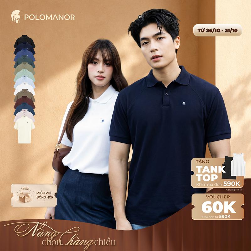 Áo polo nam cao cấp BASIC DIAMOND, chất liệu mới Cotton Diamond USA thanh lịch sang trọng - POLOMANOR