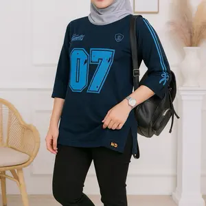 Kaos wanita oversize BASEBALL katun combad 24s nyaman