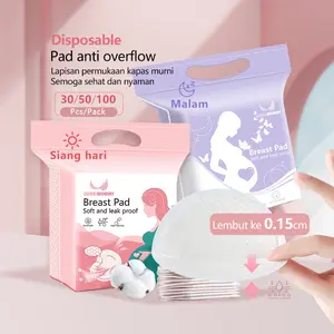 Breast pads ISI 100 PCS Breastpads Newborn Baby Ibu Menyusui Bayi Bantalan Payudara Sekali Pakai ANGELMOMMY  Siang/Malam  UB/WAI