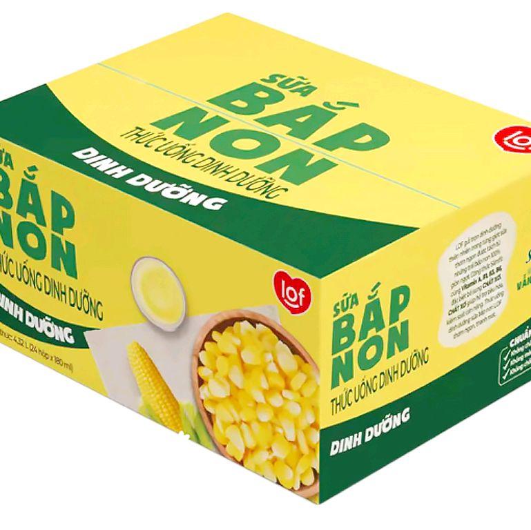 Thùng 24 hộp sữa bắp non LOF 180ml Sữa Hạt