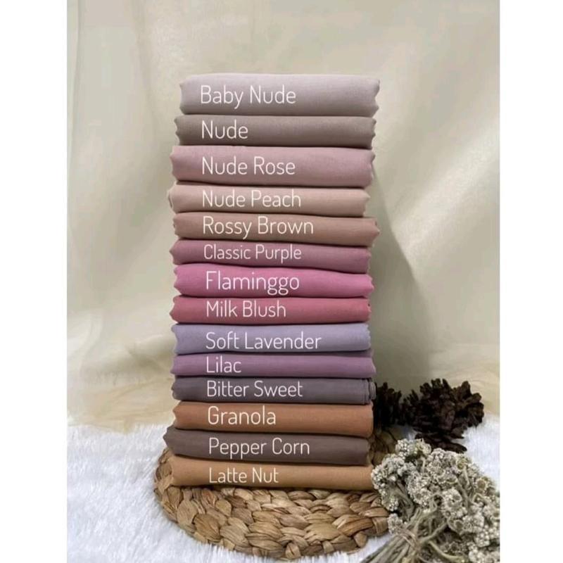 hijab segi empat paris premium lamour warna PEPPER CORN katun korea 110x110cm 0