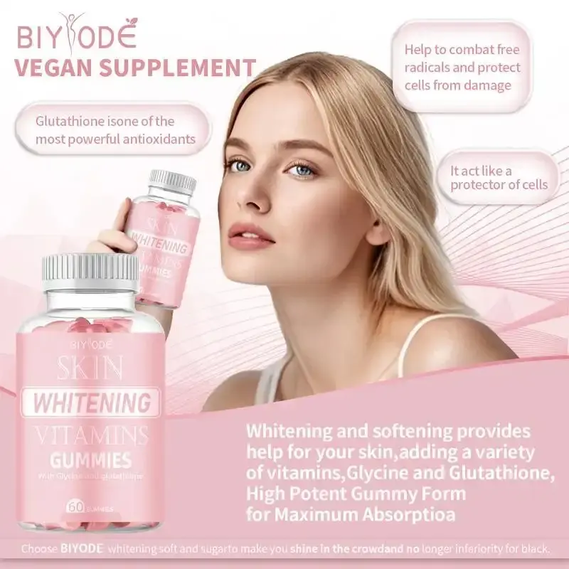 glutathione edible BIYODE Glutathione Gummies 60pcs Value Pack Clinically Safe Edible Collagen Supplement for Healthcare & Fitness Daily Use