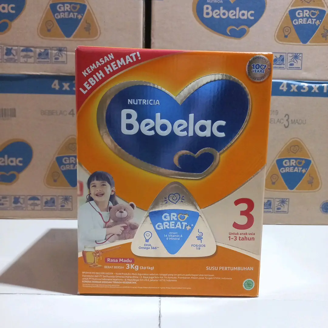 Bebelac Tahap 3  dan 4 3000g Rasa Vanila/ Madu