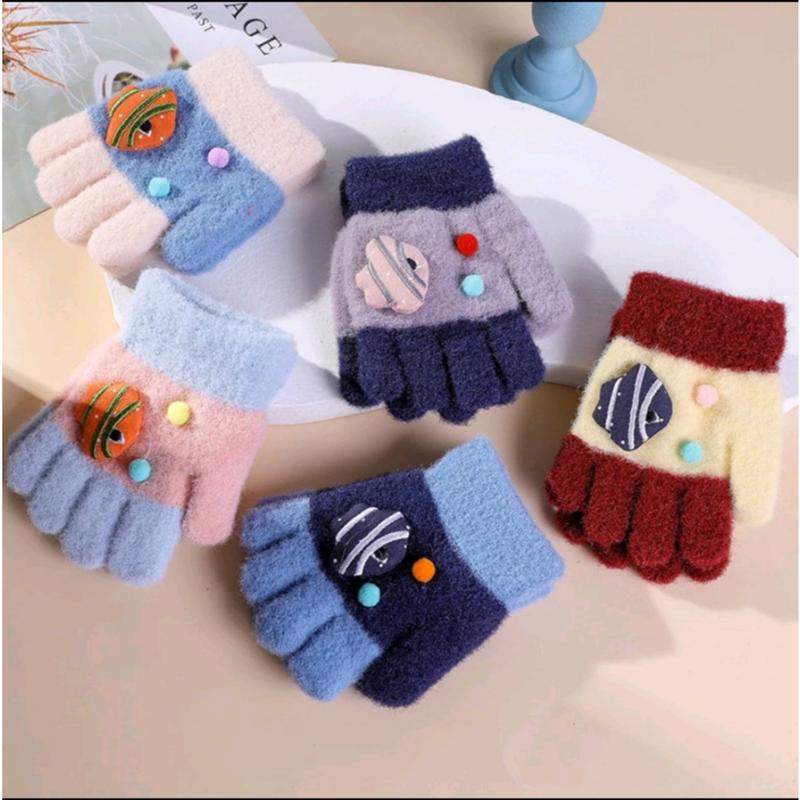 TL_PROJECT29 Sarung tangan anak winter wol MOTIF IKAN CUTE untuk usia 0-3 tahun model terbaru ZH17 0
