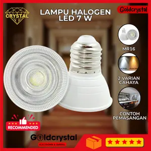 SIVITECH Lampu Halogen LED Spotlight Fitting M16 & E27 Cob Sorot Putih Kuning 500-600Lm Non Dimmable Gold Merah White