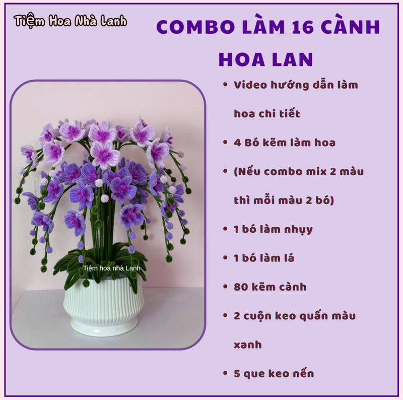  Combo nguyên liệu làm chậu HOA LAN to từ kẽm nhung - Có video hướng dẫn 