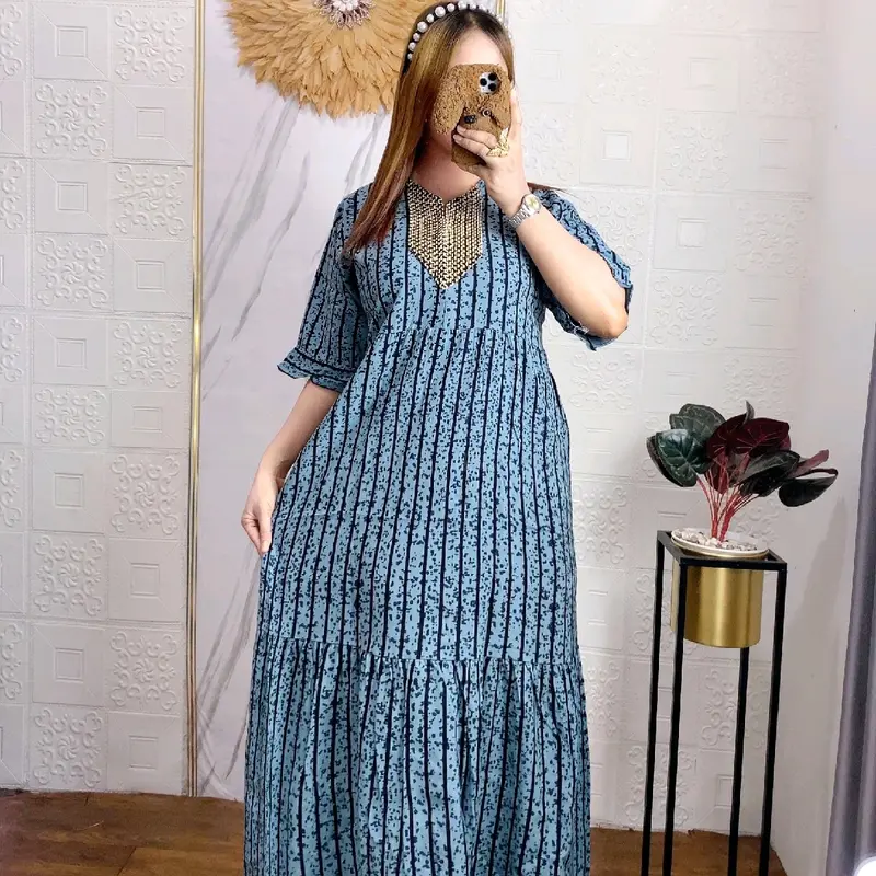 Longdress batik abstrak | dress batik rayon tebal motif abstrak busui friendly | longdress dan daster murah Rayon tebal Renda Sultan 4