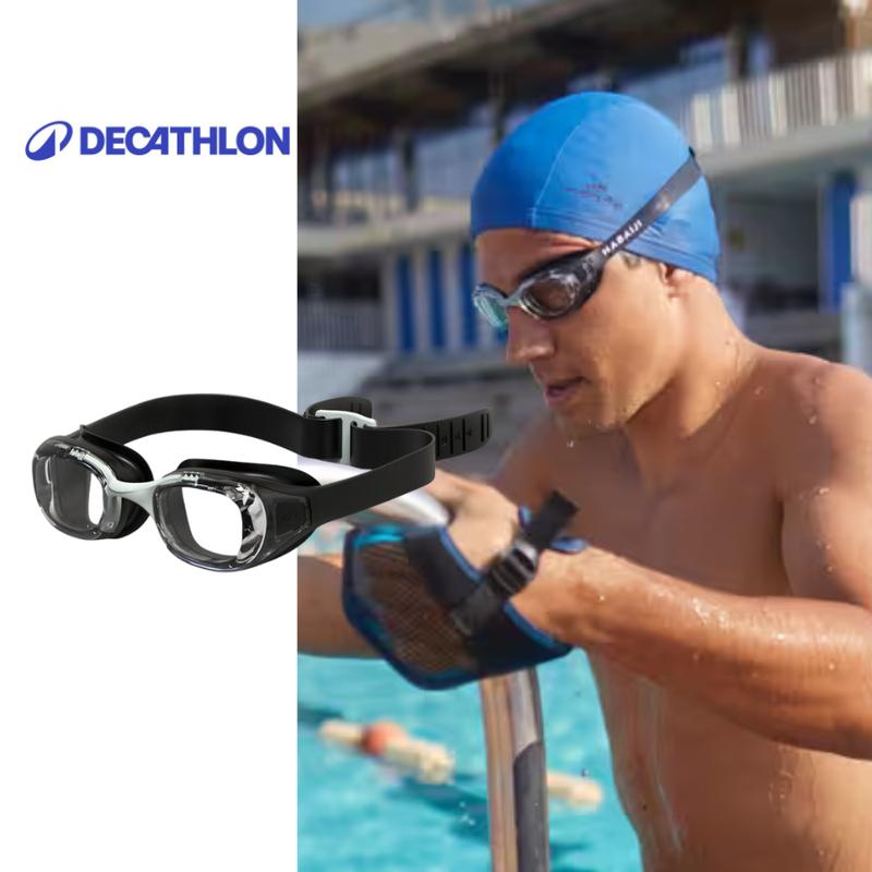 Kính bơi cận một cỡ tròng kính trong suốt - Optical Xbase 100 đen 8403673