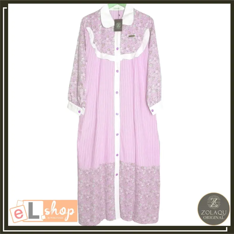GAMIS ZOLAQU ORIGINAL TERBARU 2023 Baju Wanita Model Sekarang Ori Asli Dres Hijab Style Modern Jumbo Official Store Katun Muslim 3