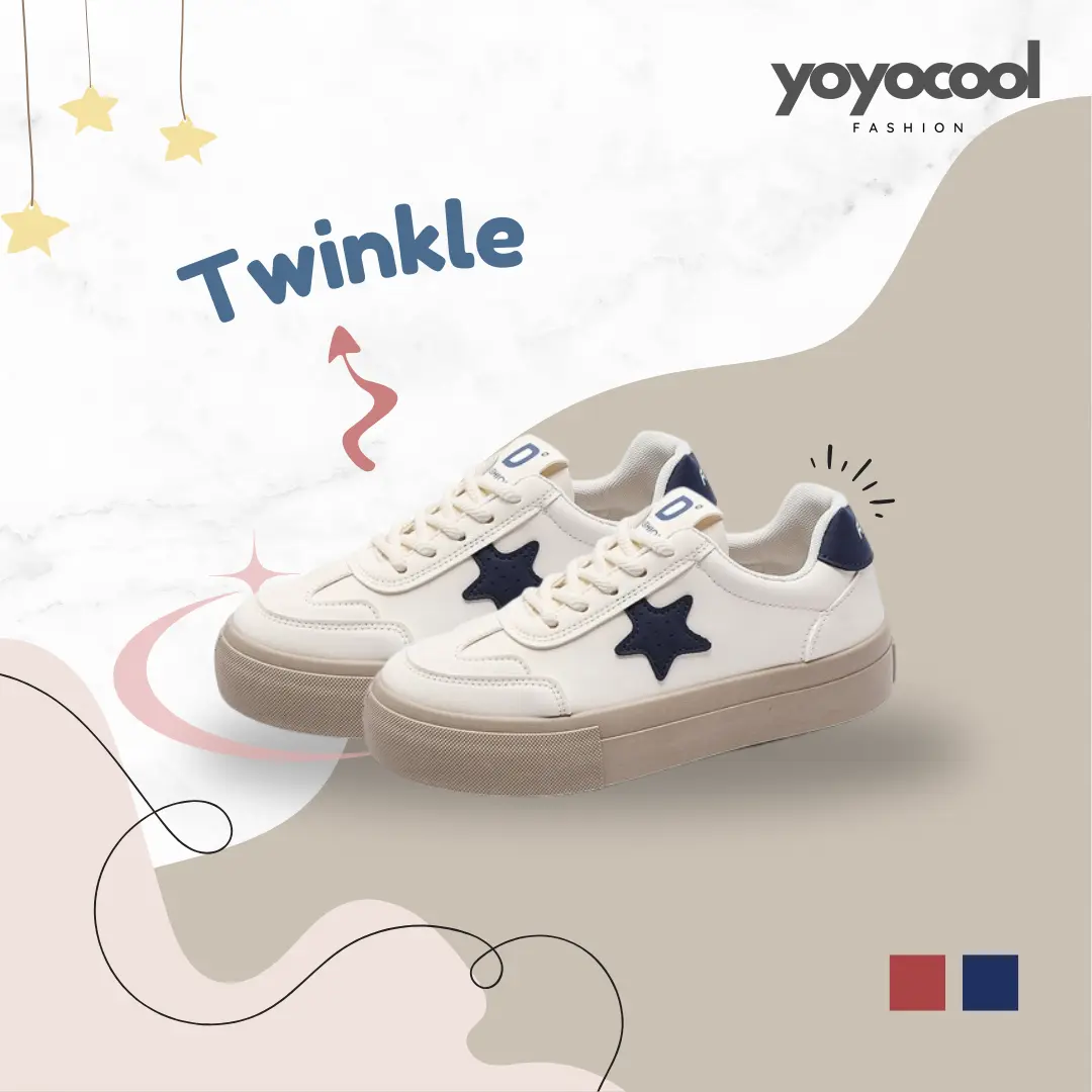 RT Twinkle Shoes Star / Sepatu Casual / Sepatu Sneakers Wanita / Korean Style