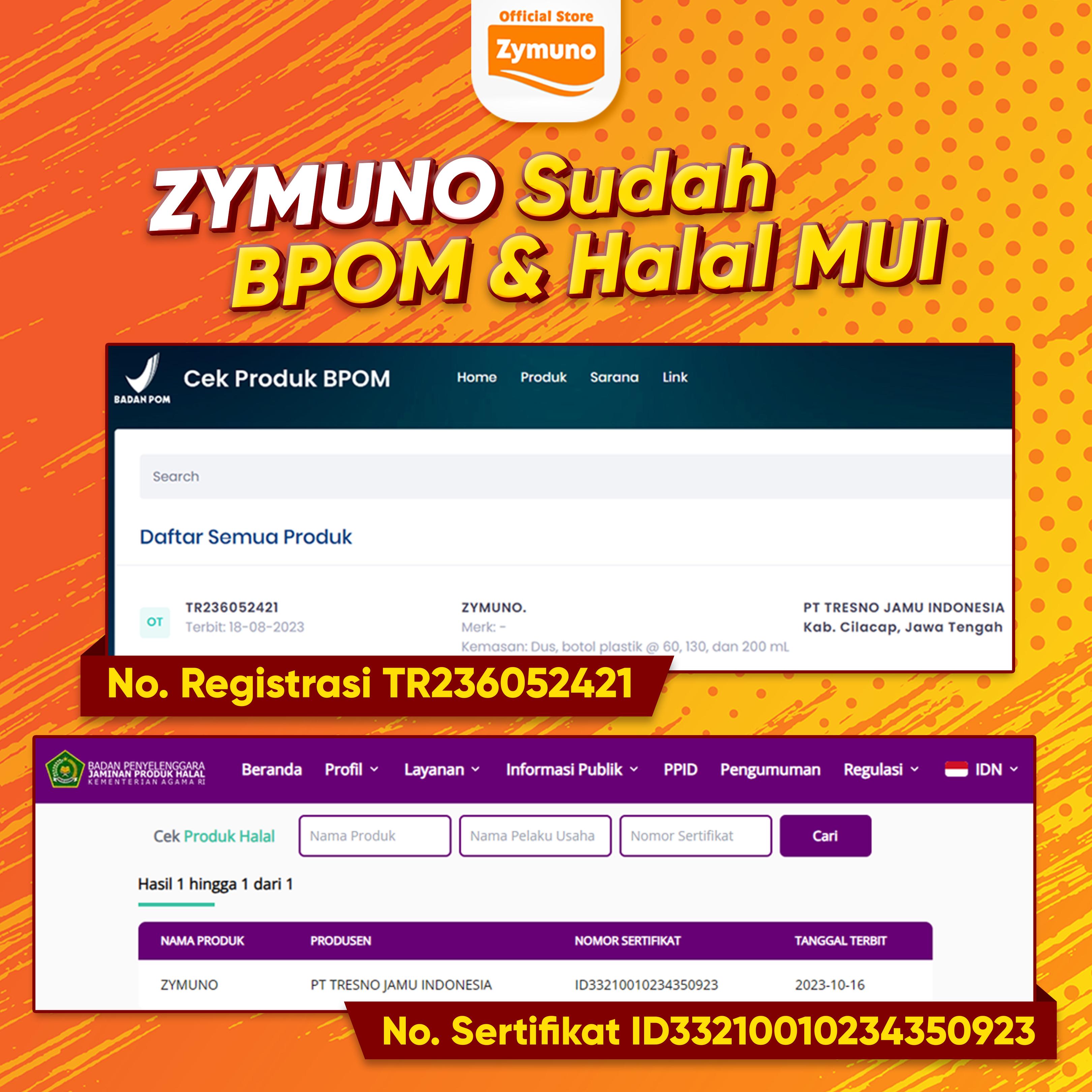 ZYMUNO ASLI - Madu Herbal Alami Original 100% BPOM & Halal MUI - Bantu Imunoteraphy Masalah Wanita - 2 Botol Bahan Honey Syrup Jelly