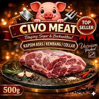 Gambar Kapsim Kembang / Daging Babi Kapsim Atas (Pork Collar) 500gr Frozen Non Halal dari CIVO MEAT Serpong Kota Tangerang Selatan 1 Tokopedia