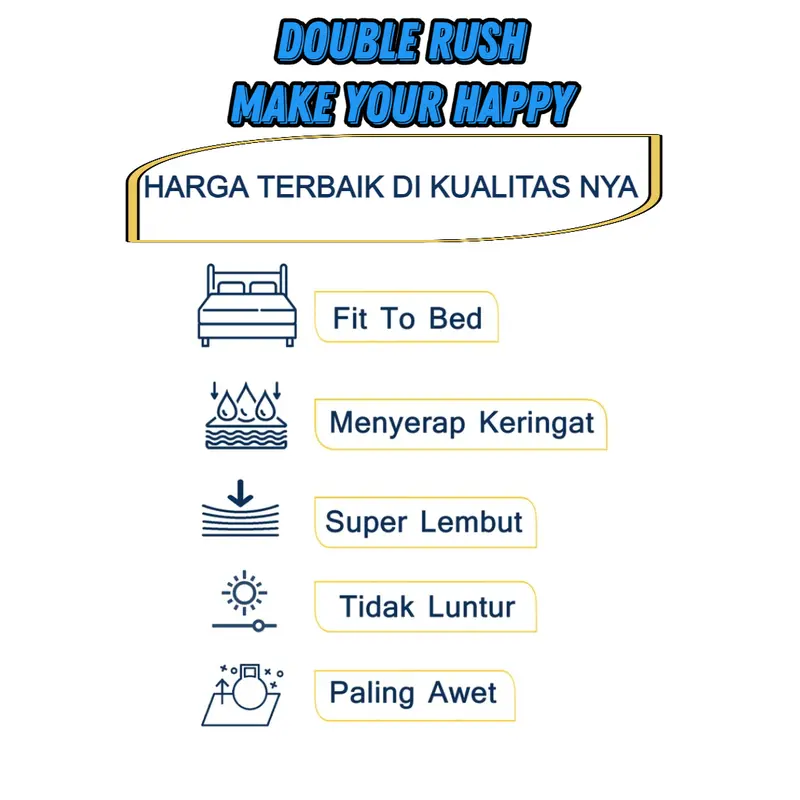 DRS Sprei Anti Geser Double Karet Motif Abstrak Aesthetics Ukuran 160 180 200 Tinggi 20 - 30CM Seprei 160x200 sprei murah dan bagus Uk 180x200 Kekinian Seprai Jumbo 200x200 Sarung Bantal Guling 5
