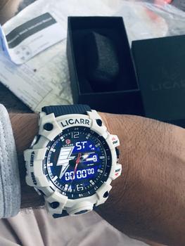 Product Review of LICARR Jam Tangan Pria Olahraga Analog-Digital Fashion Tahan Air Santai Kuarsa Jam Tangan Cowok Original Merek Stopwatch 9528 from 𝕽**𝖎 0