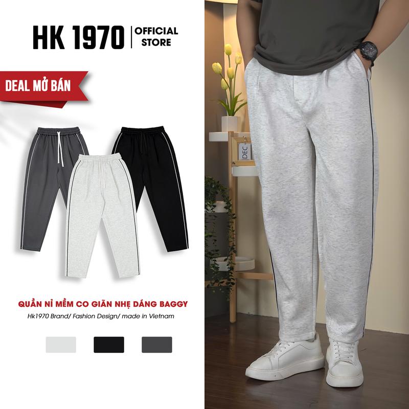 DEAL MỞ BÁN Quần Nỉ Nam Nữ Mềm Mịn Co Giãn Nhẹ Dáng Baggy Quần Ống Suông Nam Nữ Unisex Phong Cách Thể Thao Q232