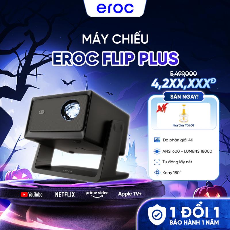 Máy chiếu mini Eroc FLIP PLUS - Độ phân giải Full HD 18000 Lumens Android IOS Tương thích Netflix