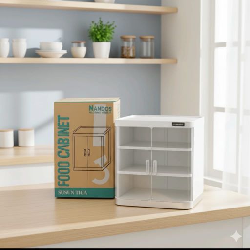Food cabinet susun 3 rak dapur rak penyimpanan serbaguna (naiba nandos)