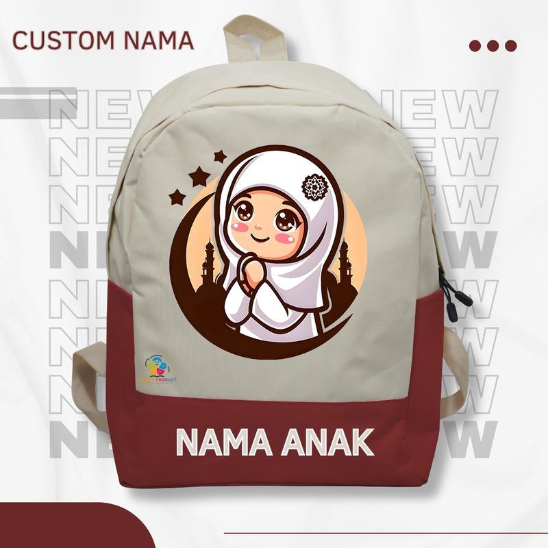 Product Introduction of Tas Ransel Backpack Anak karakter Islamiyah -anak Ngaji Sekolah TK SD Termurah (Free Nama) 46