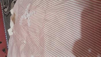 Product Review of Lulu blouse strip salur premium LD 110 120 130 140 kemeja crop jumbo from s**a 0