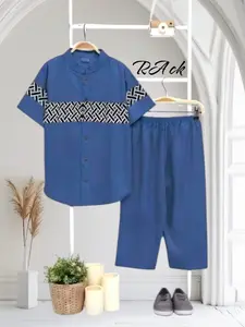 Baju Koko Anak Laki-Laki Setelan Muslim Pakaian Anak Ukuran 9-17 - Panjang, Toyobo Celana Kurta Pendek