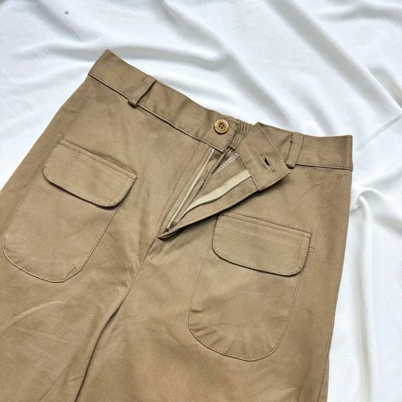 Kulot Cargo Pants Wanita Kantong Depan Karet Celana Kancing 6