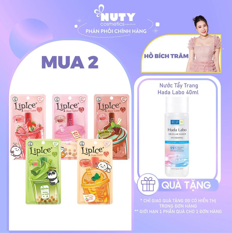 [LIVE HBT 26/5][Mua 2 Tặng NTT 40ml] Son dưỡng môi Lipice Sheer Color 2.4g