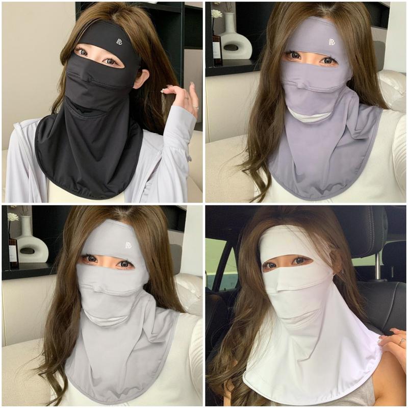 Mặt Nạ Chống Nắng Toàn Mặt, Nữ, Chống Tia Cực Tím, Thích Hợp Cho Mùa Hè, Để Lái Xe Và Đi Xe Đạp, Che Nắng, Mặt Nạ, Bảo Vệ Mắt, Làm Bằng Lụa Lạnh