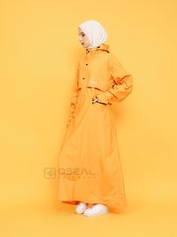 Gambar OSEAL Jas Hujan Wanita Gamis Muslimah Jumbo Full Seal Althea Series Kuning - Kuning, Allsize dari Oseal Rainwear Kab. Bandung 3 Tokopedia