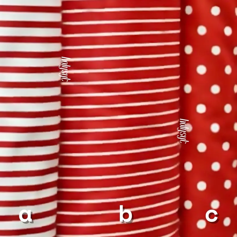 KAIN KATUN JEPANG JAPAN DESIGN TOKAI SENKO MOTIF GARIS KOTAK POLKADOT MERAH PUTIH SERIES 4