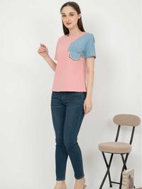 Gambar *Ready Stok* SISTER'S - Atasan Denim Kombi Kaos 6847 (CAP) - Hitam, M dari Sisters Fashion Group Kota Administrasi Jakarta Utara 3 Tokopedia