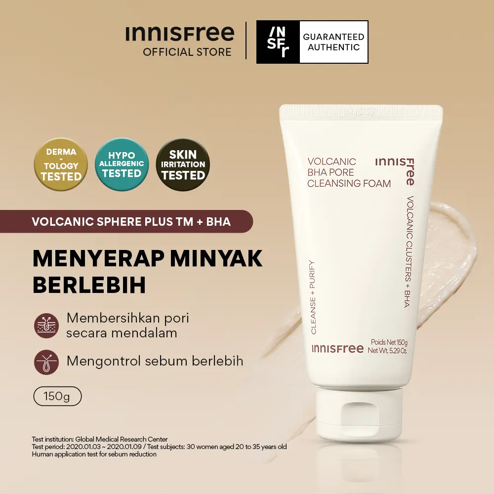 Innisfree Volcanic BHA Pore Cleansing Foam 150g - Facial Cleanser