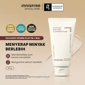 Innisfree Volcanic BHA Pore Cleansing Foam / Sabun Pembersih Wajah untuk Kulit Berminyak