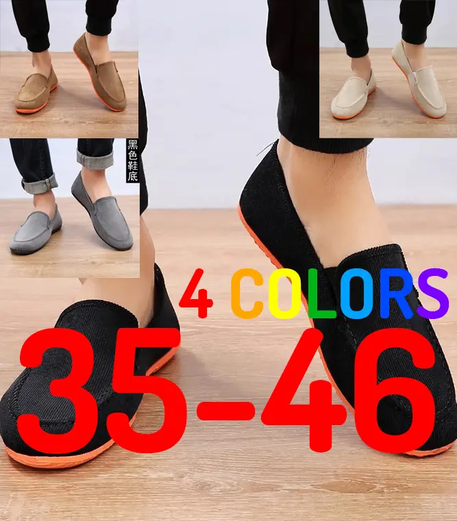 [READY STOCK] Men Women Unisex Plus Size Slip On Loafer Lazy Clothes Boat Shoes