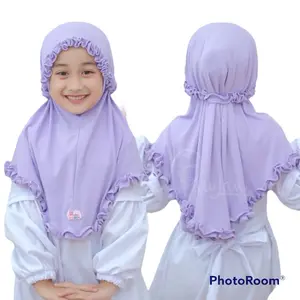ELVIN SCARF - Jilbab Instan anak ANISA Hijab rempel Gotik lucu simple Kerudung Sekolah Nyaman Muslim