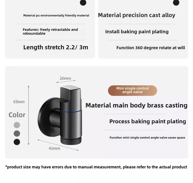 Product Introduction of Toilet flushing spray gun, household bathroom, toilet booster nozzle, high-pressure cleaning water gun (without bracket) 18