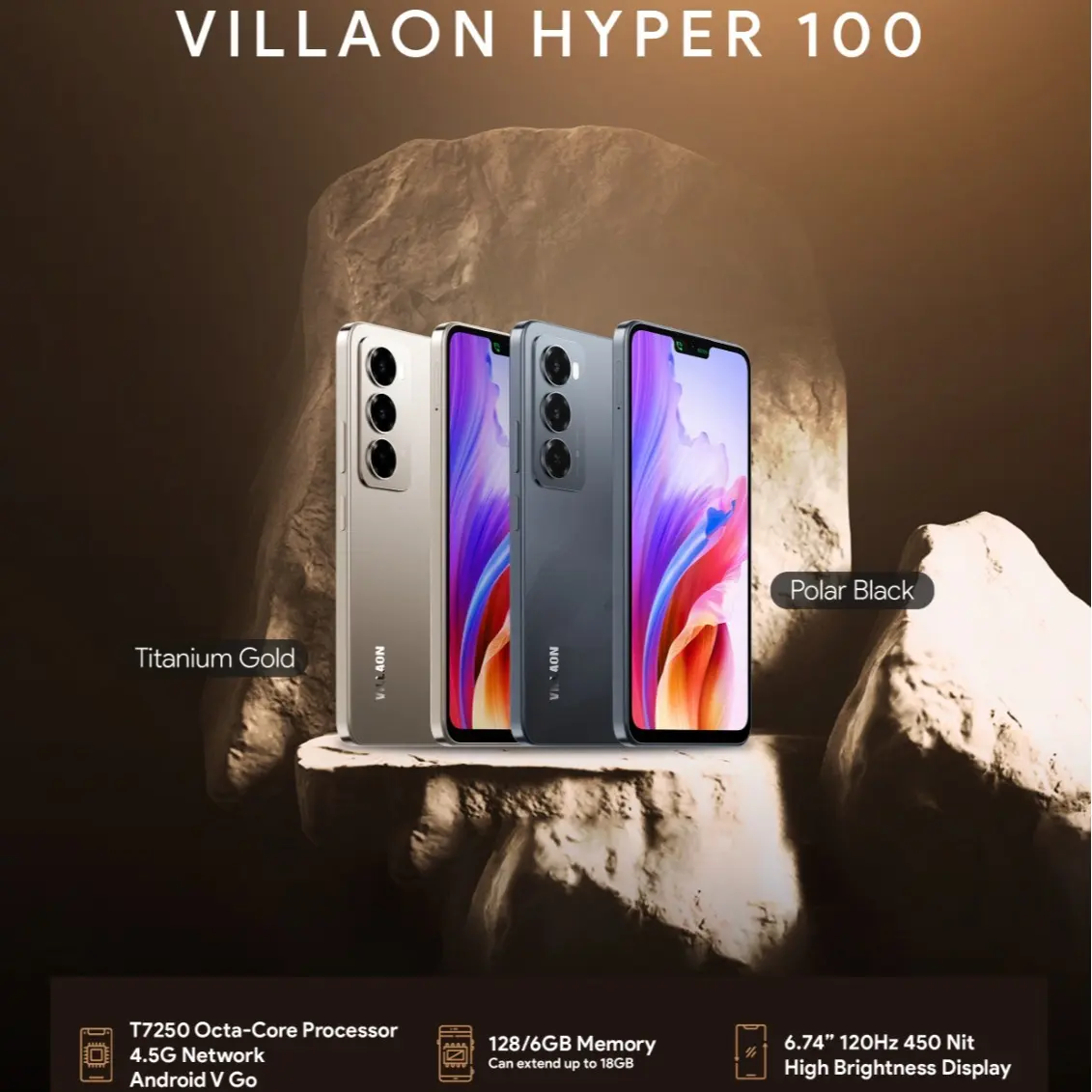VILLAON HYPER 100 RAM 6/128GB ORIGINAL GARANSI RESMI