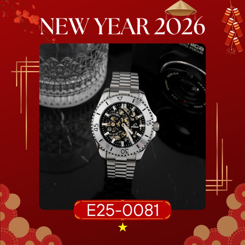  Đồng hồ Cơ Nam ETERNO E25-0081 AUTOMATIC Mạnh Mẽ - Sang Trọng Chống Nước VBB 