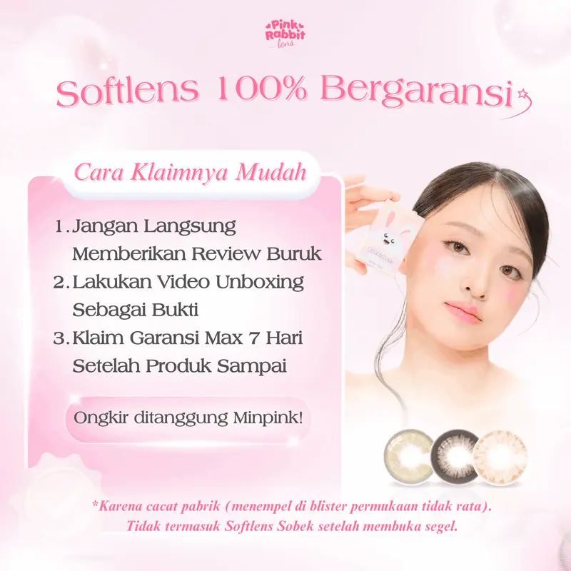 PINKRABBIT SOFTLENS SUPER COMFY SUNNY BROWN - Normal, Minus 0.50 S/D 10.00 (1PCS/Sebelah) Eye Contact Lens 6